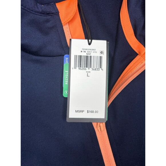 NWT RLX Ralph Lauren Men's Royal Navy Quarter Zip Pullover Golf $168.00 Large - Picture 6 of 9
